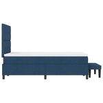 vidaXL Lit avec sommier à ressorts et matelas & banc bleu 120x200 cm tissu