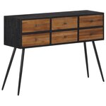 vidaXL Table console avec tiroirs 116x30x76 cm teck massif récupéré