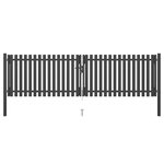 vidaXL Portail de clôture de jardin Acier 4x1 25 m Anthracite