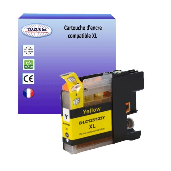 T3AZUR- Cartouche compatible avec Brother LC223 XL pour Brother DCPJ4120DW  DCPJ562DW  MFCJ1140W  MFCJ1150W  MFCJ1170W  MFCJ1180DWT Jaune