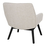 Chaise de salon en tissu sable avec pieds noirs