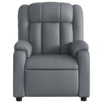 vidaXL Fauteuil inclinable Gris Similicuir
