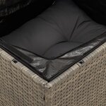 vidaXL Salon de jardin 5 Pièces avec coussins gris résine tressée
