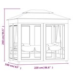 vidaXL Belvédère convertible en balancelle Blanc crème
