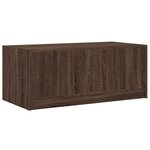 vidaXL Table basse avec portes en verre chêne marron 102x50x42 cm