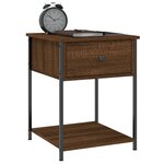 vidaXL Tables de chevet 2 Pièces chêne marron 44x45x58 cm bois ingénierie