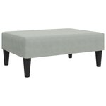 vidaXL Canapé-lit à 2 places avec repose-pied gris clair velours