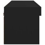 vidaXL Meuble TV avec lumières LED noir 60x30x30 cm