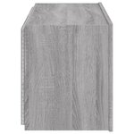 vidaXL Meuble TV mural avec lumières LED sonoma gris 80x35x41 cm