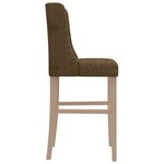 vidaXL Chaises de bar lot de 2 bois massif d'hévéa et tissu