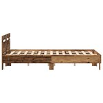 vidaXL Cadre de Lit en Bois d'Ingénierie Bois vieilli 120 x 190 cm Durable