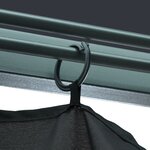 vidaXL Tonnelle avec rideau 300x300 cm Anthracite Aluminium