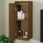 vidaXL Armoires murales 2Pièces Marron miel 30x30x80cm Bois de pin massif