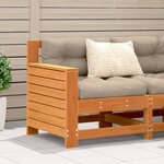 vidaXL Canapé de jardin accoudoir cire marron bois de pin massif