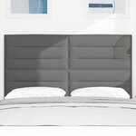 vidaXL Tête de lit LED Design Épuré Gris Foncé 80 cm Tissu