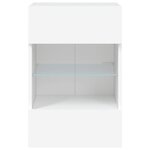 vidaXL Meuble TV mural avec lumières LED blanc 40x30x60 5 cm