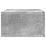 vidaXL Table de chevet murale gris béton 35x35x20 cm