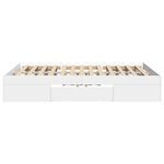 vidaXL Cadre de lit blanc 140x200 cm bois d'ingénierie