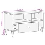 vidaXL Meuble TV 80x33x46 cm bois massif de manguier