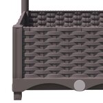 vidaXL Jardinière avec treillis Marron 120x120x121 5 cm PP