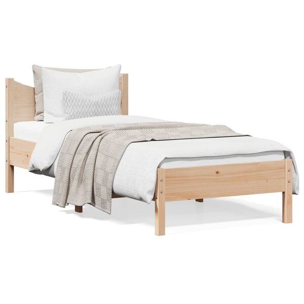 vidaXL Cadre de lit sans matelas 75x190 cm bois de pin massif