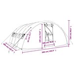 vidaXL Serre avec cadre en acier vert 20 m² 5x4x2 3 m
