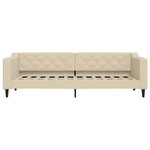 vidaXL Lit de jour avec gigogne sans matelas crème 80x200 cm