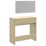 vidaXL Coiffeuse avec miroir chêne sonoma 80x39x80 cm