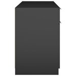 Bureau table poste de travail meuble d'ordinateur informatique étude 100 x 50 x 75 cm bois d'ingénierie noir 02_0023884