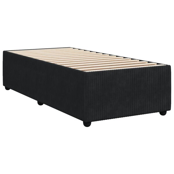 vidaXL Cadre de lit Noir 100x200 cm Velours
