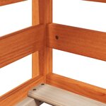 vidaXL Lit superposé avec toit cire marron 90x200cm bois de pin massif