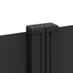 vidaXL Auvent latéral rétractable noir 180x1200 cm