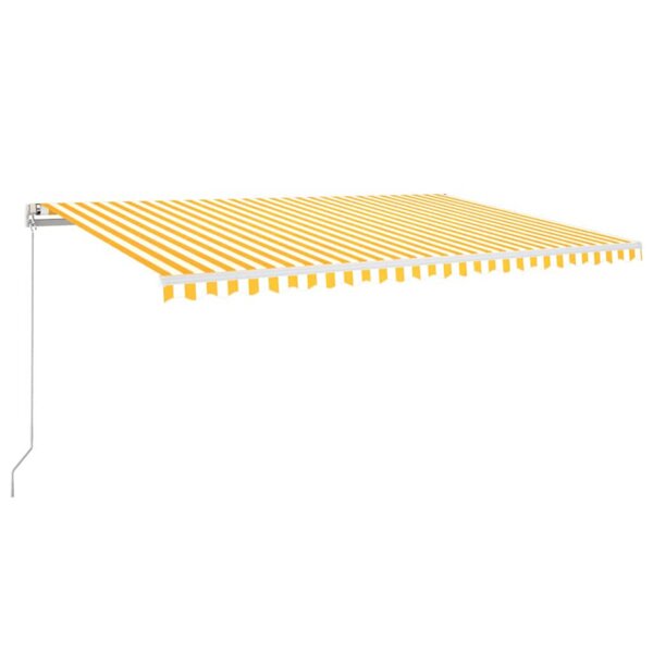 vidaXL Auvent manuel rétractable 500x350 cm Jaune et blanc
