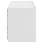 vidaXL Meuble TV mural avec lumières LED blanc 80x35x41 cm