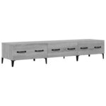 vidaXL Meuble TV Sonoma gris 150x34 5x30 cm Bois d'ingénierie