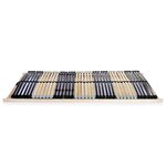 vidaXL Sommier à lattes sans matelas avec 42 lattes 7 zones 90x200 cm