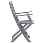 vidaXL Mobilier à dîner de jardin 9 Pièces Bois d'acacia massif Gris