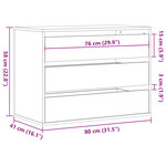 vidaXL Commode d'angle vieux bois 80x41x58 cm bois d'ingénierie