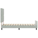 Cadre de lit en velours gris clair vidaXL 80x200 cm