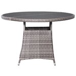 vidaXL Jeu à dîner de jardin 5 Pièces Résine tressée Anthracite et gris