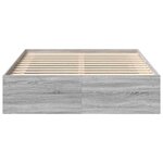 vidaXL Cadre de lit sans matelas sonoma gris 120x190 cm
