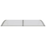 vidaXL Auvent de porte Gris 150x75 cm Polycarbonate