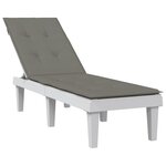 vidaXL Coussin de chaise longue gris foncé mélangé (75+105)x50x3 cm