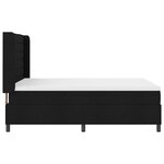 Lit Box Spring vidaXL avec Matelas et LED Noir 160x200 cm Tissu