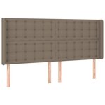 vidaXL Sommier à lattes de lit matelas et LED Taupe 160x200 cm Tissu