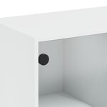 vidaXL Bibliothèque avec portes blanc 136x37x109 cm bois d'ingénierie