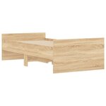 vidaXL Cadre de lit sans matelas chêne sonoma 75x190 cm