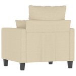 vidaXL Fauteuil Crème 60 cm Tissu