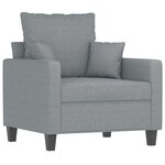 vidaXL Ensemble de canapés 3 Pièces coussins gris clair tissu