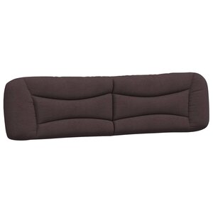 vidaXL Coussin de tête de lit marron foncé 200 cm tissu
